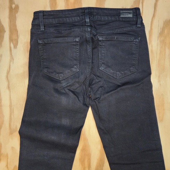 Paige Womens Size 26 Skyline‎ Skinny Jeans Black Stretch (27x28) Nice! - Picture 4 of 10